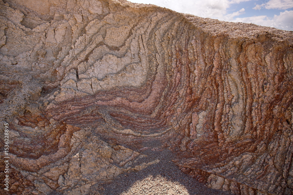 Fototapeta premium Beautiful mountains with red soil in Khizi. Azerbaijan.