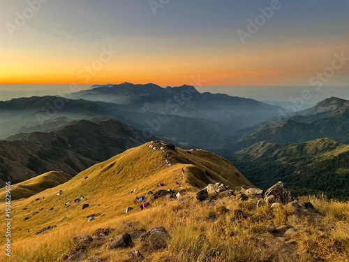 travel forest mountain sunset camp hiking