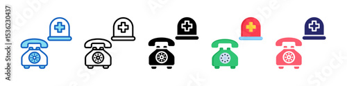 Helpline Multiple Style Icon Set Collection.