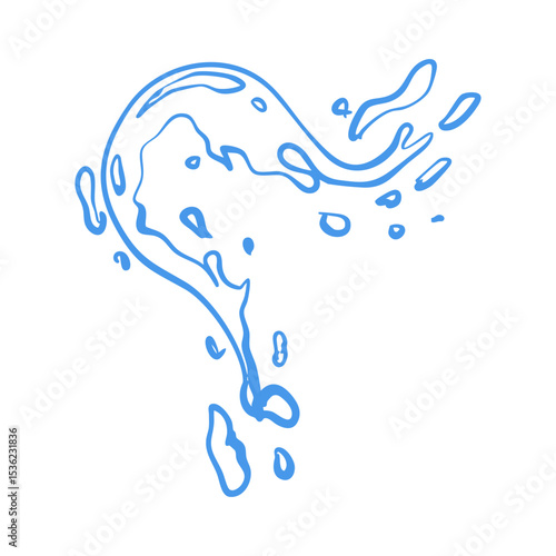 pure water drop splash element