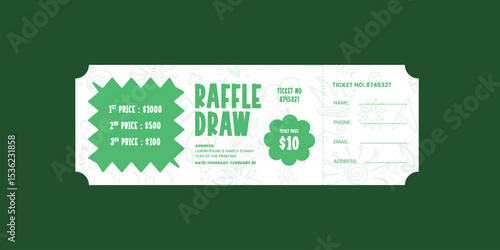 raffle ticket template, raffle draw ticket template, print ready, raffle ticket, raffle paper voucher, charity, fundraising event ticket template