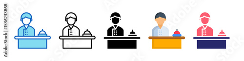 Concierge Multiple Style Icon Set Collection.