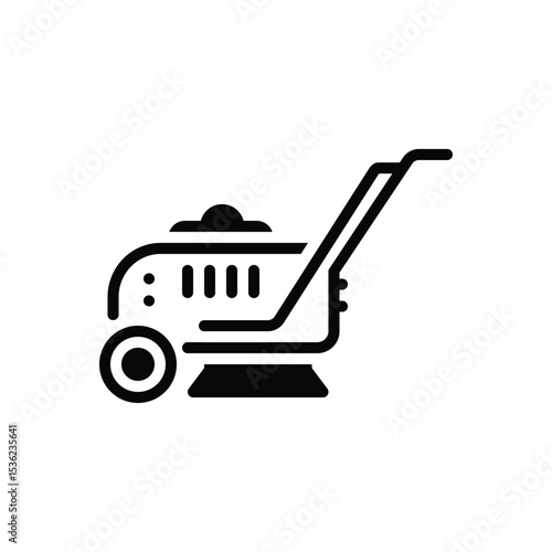 Black solid icon for cleaning machine