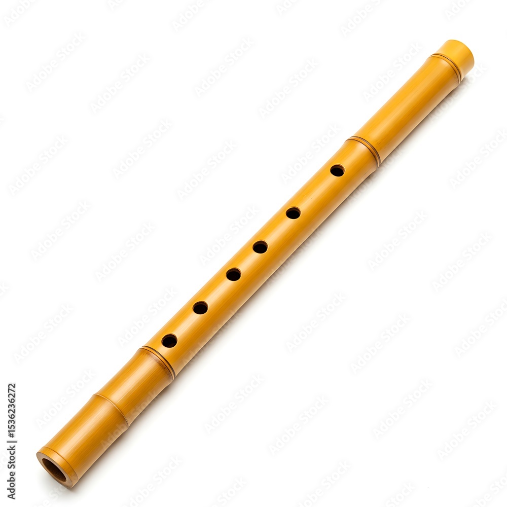 Fototapeta premium Traditional Bamboo Flute Musical Instrument for Meditation and Music