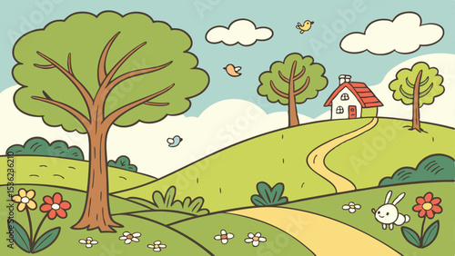 Draw pictures in a natural and untamed setting.