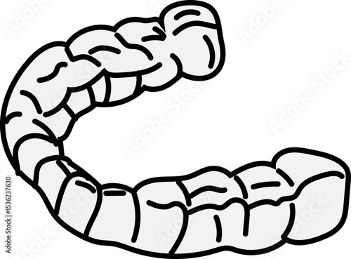 orthodontic retainer vector illustration for dental care, hygiene clinic, education poster, or oral health icon set