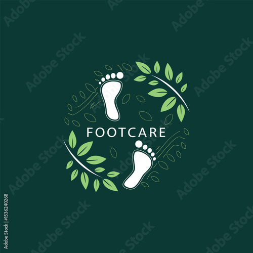 foot care logo design vector 