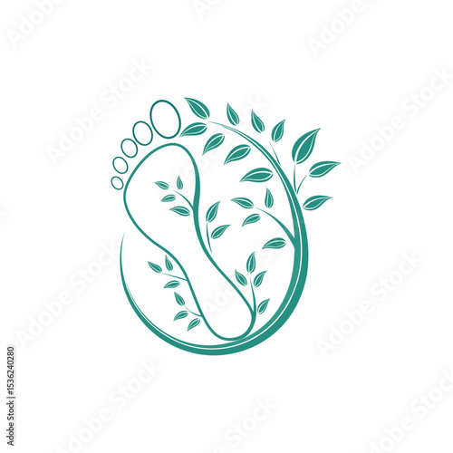 foot care logo design vector 