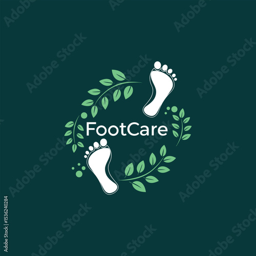 foot care logo design vector 