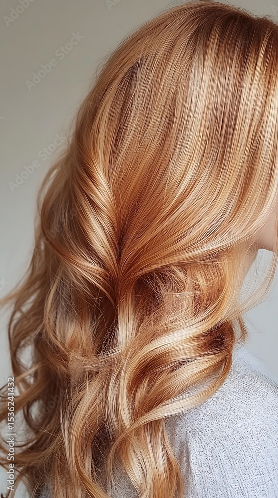 Fototapeta premium Beautiful light reddish blond hair