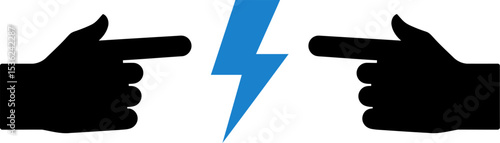 Hands pointing at lightning bolt energy power concept idea illustration vector graphic design element editable stock vector illustration Free Download Hands pointing at lightning bolt energy power concept idea illustration vector graphic design element editable stock vector illustration - GFXLoad
