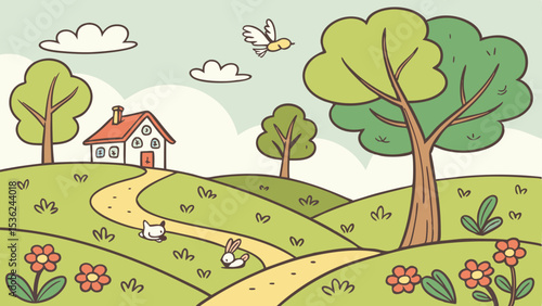 Draw pictures in a natural and untamed setting.