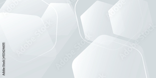 White background abstract art vector illustration with hexagon shape modern arts