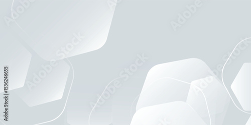 White background abstract art vector illustration with hexagon shape modern arts