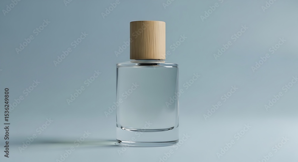 Naklejka premium Perfume Bottle with Wooden Cap