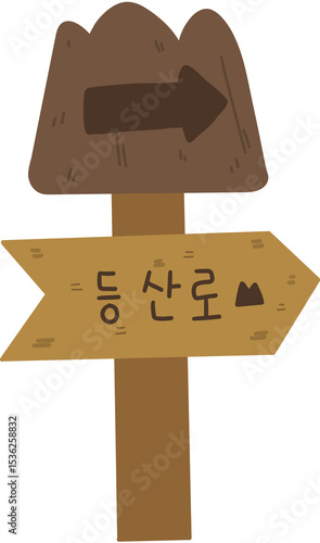 wooden direction sign