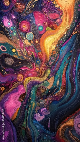 Wallpaper Mural Vibrant abstract art background with swirling colors and patterns Torontodigital.ca