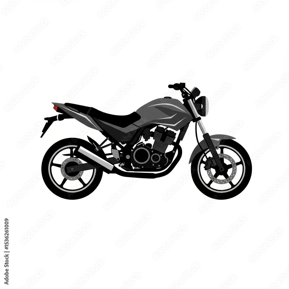 Obraz premium Motorcycle Illustration Gray