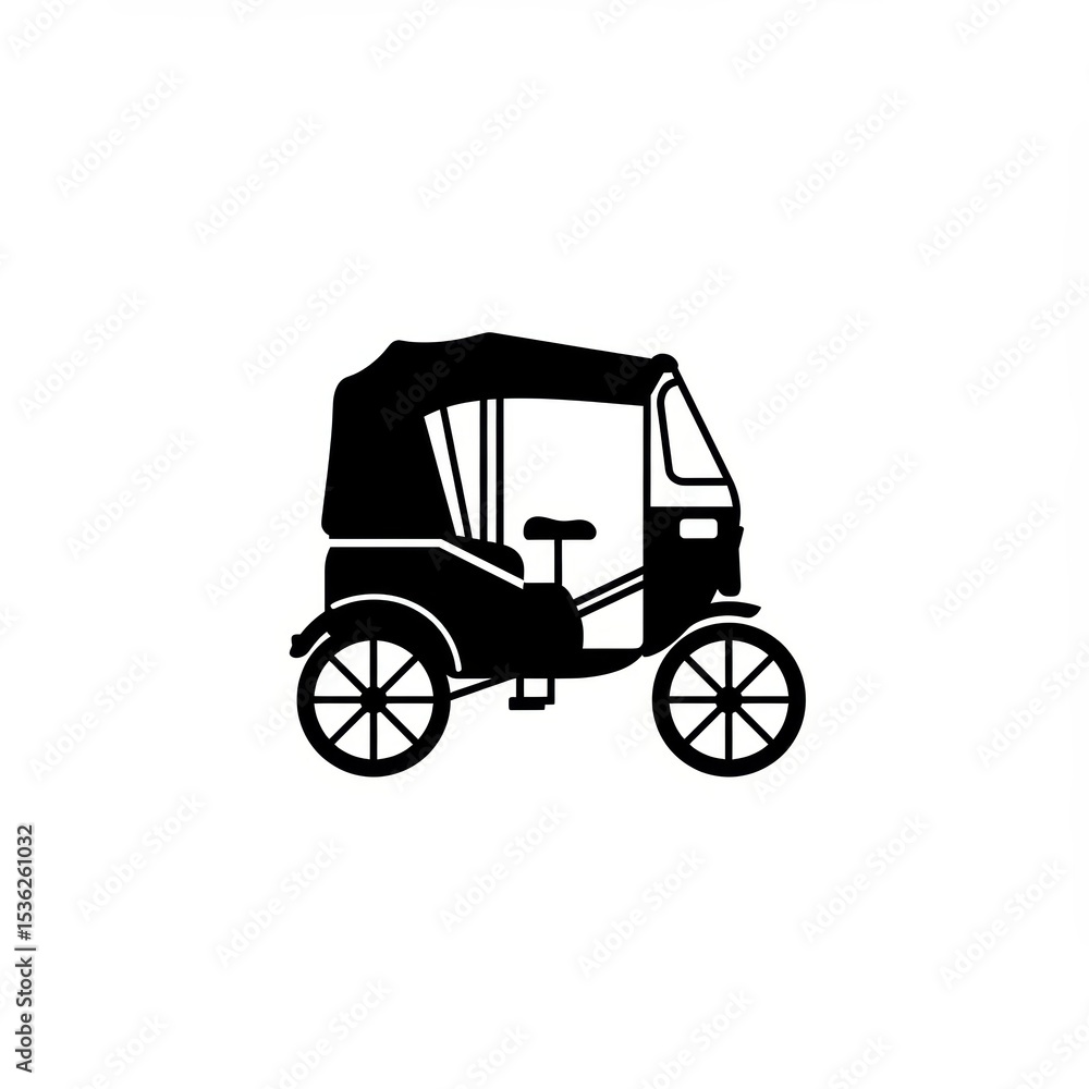 Fototapeta premium Auto Rickshaw Three Wheeled Transport