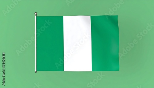 Flag of Nigeria, displayed against a solid background