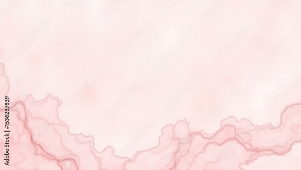 Obraz premium Blush pink watercolor washes flow across a soft white background
