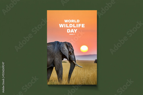 Wildlife conservation day, wildlife home threatened by humans (Protecting wildlife)