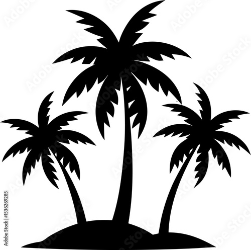 silhouettes of palm trees