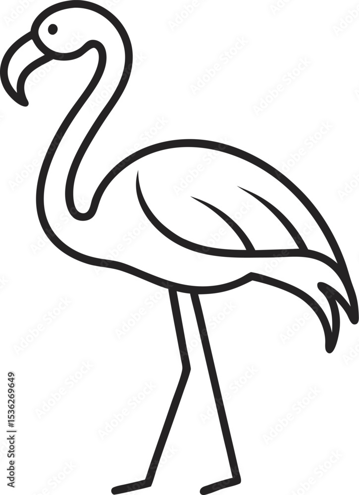 Fototapeta premium flamingo silhouette black vector art