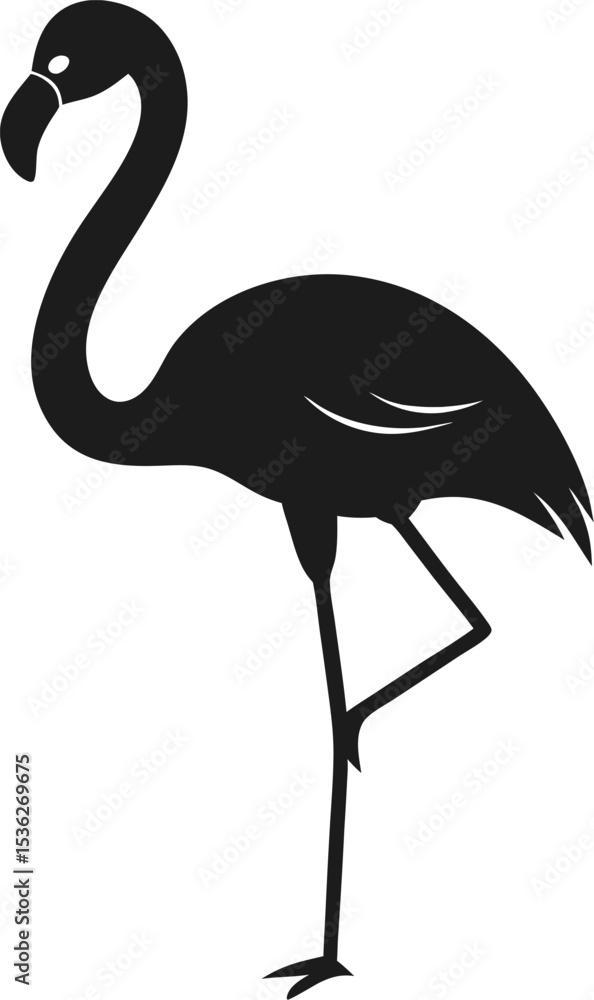 Obraz premium flamingo silhouette black vector art