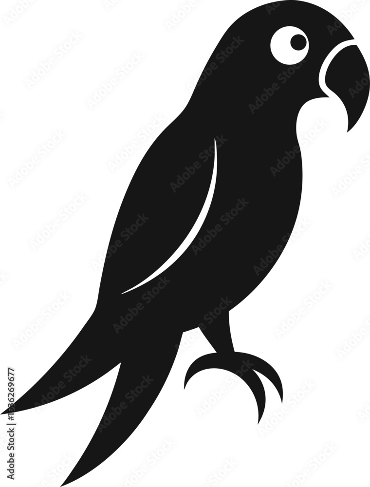 Obraz premium Tia bird is sitting on a tree branch vector illustration