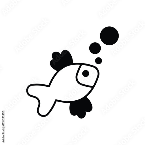 Fish Icon vector stock illustration