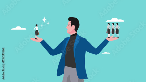 determine the choice of quality or quantity employees, quality vs quantity employee, Select employees according to company needs, woman bring one qualified employee and several ordinary employee