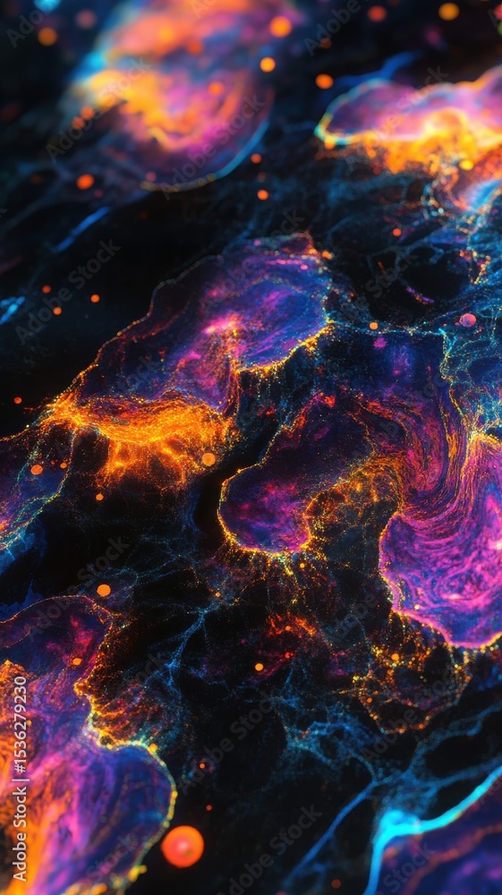 Fototapeta premium Vibrant abstract background with swirling neon colors