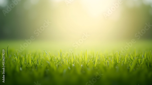 Soft-Focus Grass in Morning Haze
