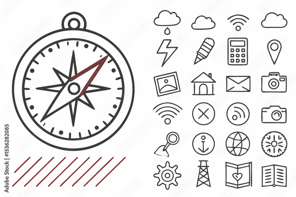 Fototapeta premium vector compass icon