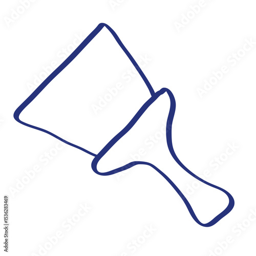 Spatula sketch. Construction tool. Color vector instrument illustration