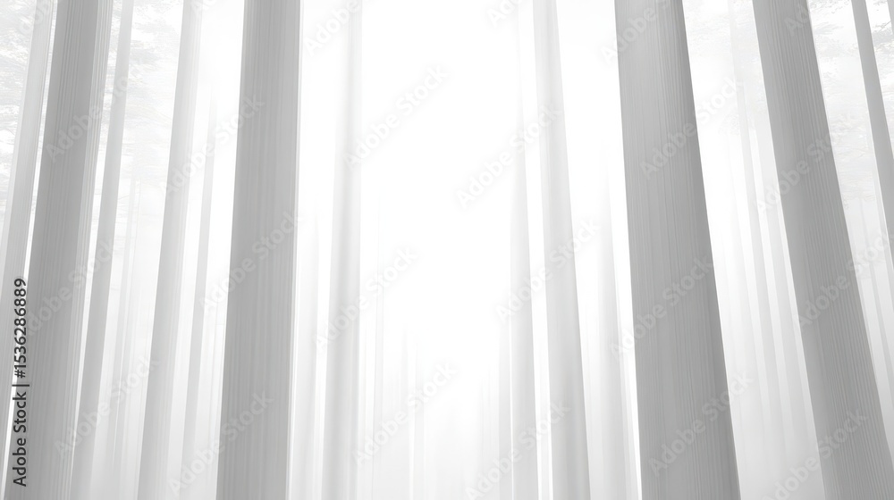 Obraz premium Misty Forest: Light Through Trees