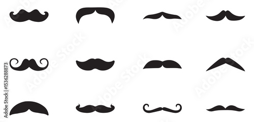 collection of mustaches. set of mustaches. set of mustache vector