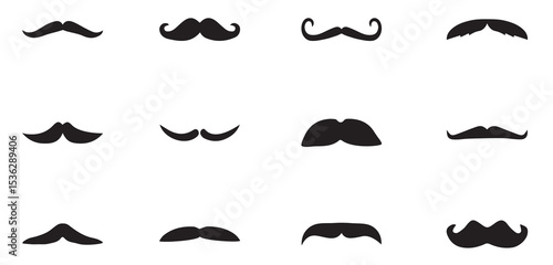 mustache collection set. set of mustaches. Mustache icon collection