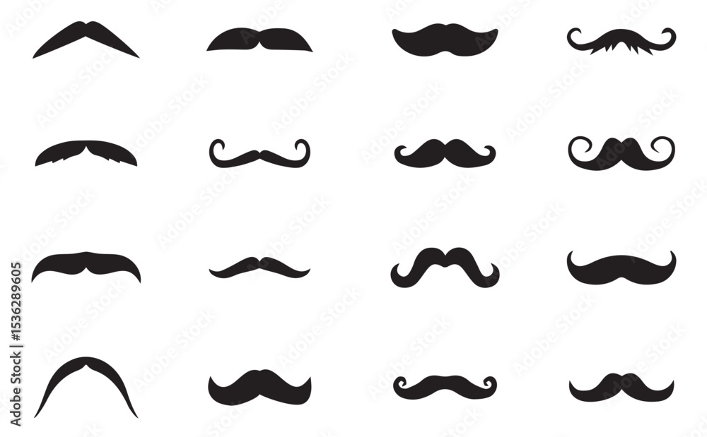 set of mustaches. Mustache icon collection. Set of black man mustache icons. Mustache collection set set of mustaches. Mustache icon collection. Set of black man mustache icons. Mustache collection set