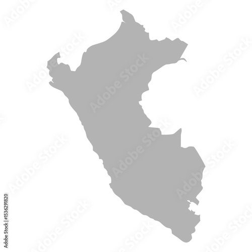 map of Peru shadow