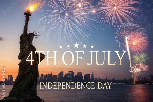 Fourth of july fireworks over new york city