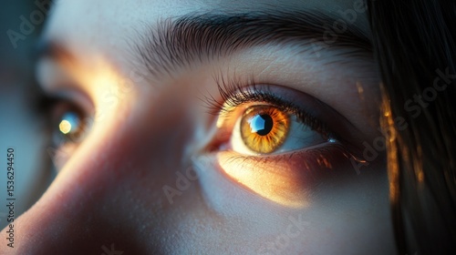 Close-up of eyes looking upwards