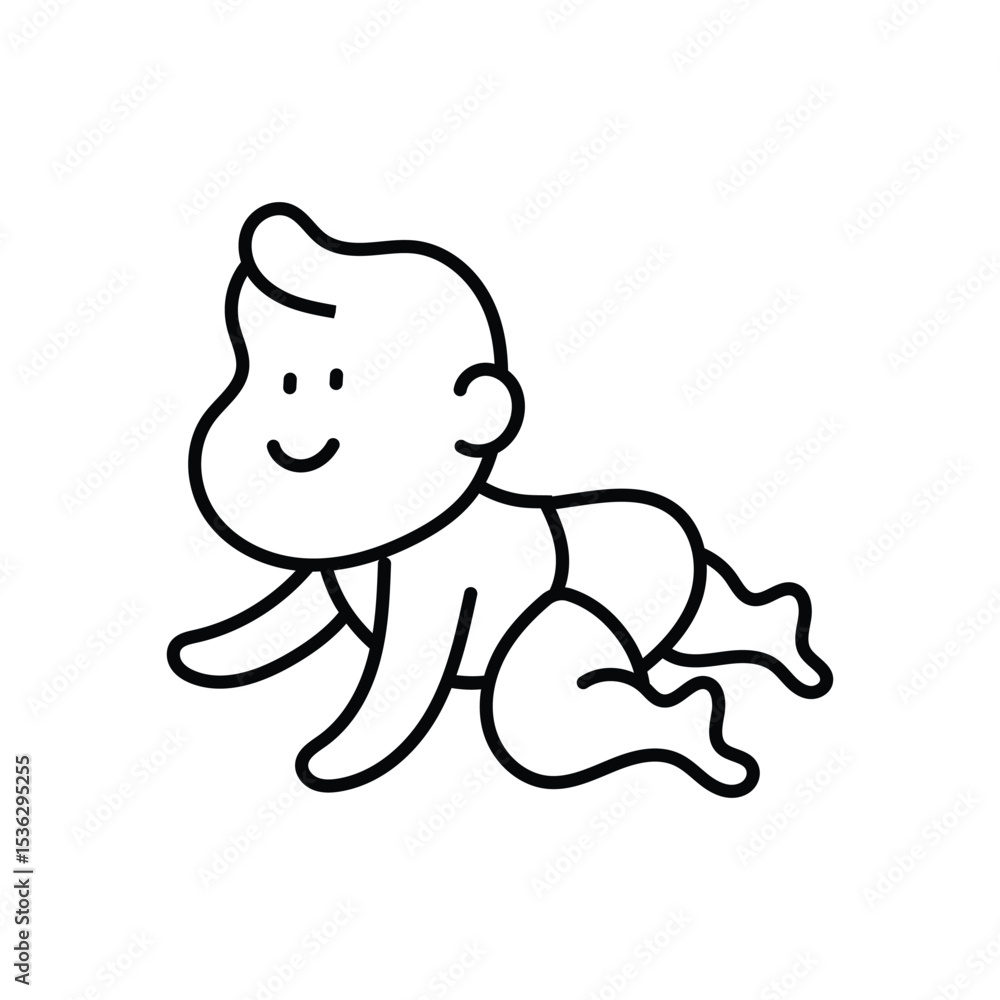 Fototapeta premium Baby Icon vector