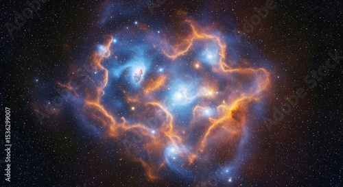 Fototapeta Naklejka Na Ścianę i Meble -  Outer space nebula galaxy cosmic dust interstellar cloud astronomy universe stellar formation view