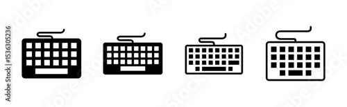 Keyboard icon set. keyboard vector symbol