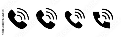 Call icon set. telephone icon vector. phone icon vector. contact us