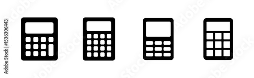 Calculator icon set. Accounting calculator icon. calculator vector