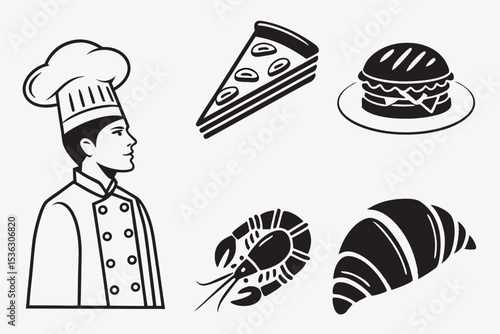 chef with a cake