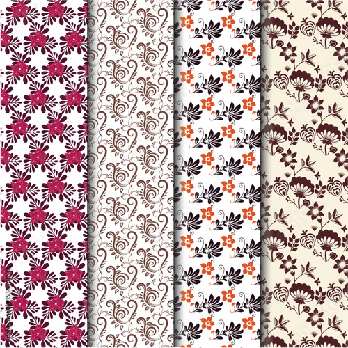  floral pattern design – Seamless botanical background with blooming flowers.